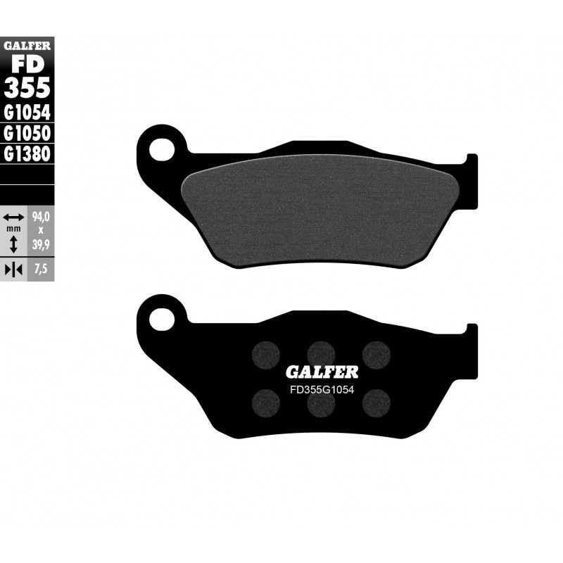 GALFER KLOCKI HAMULCOWE KH430 SKUTERY YAMAHA PRZÓD YP125R 06-09, XP 250R 05-09