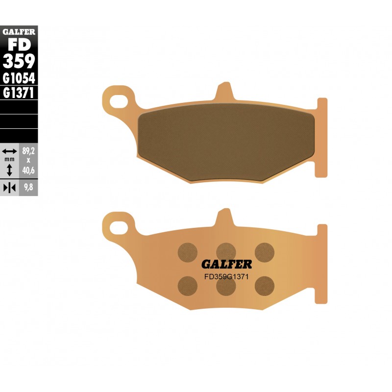 GALFER KLOCKI HAMULCOWE KH419 SPIEK METALICZNY (ZŁOTE) STREET TYŁ SUZUKI B-KING, DL 1000/1050, GSXR 600/750/1000/1300