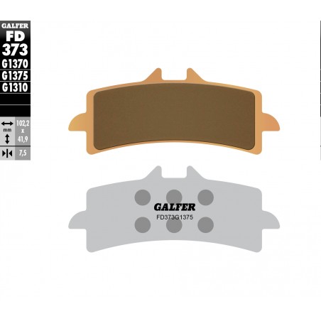 GALFER KLOCKI HAMULCOWE KH447 SPIEK METALICZNY (ZŁOTE) SPORT, PRZÓD (BREMBO)