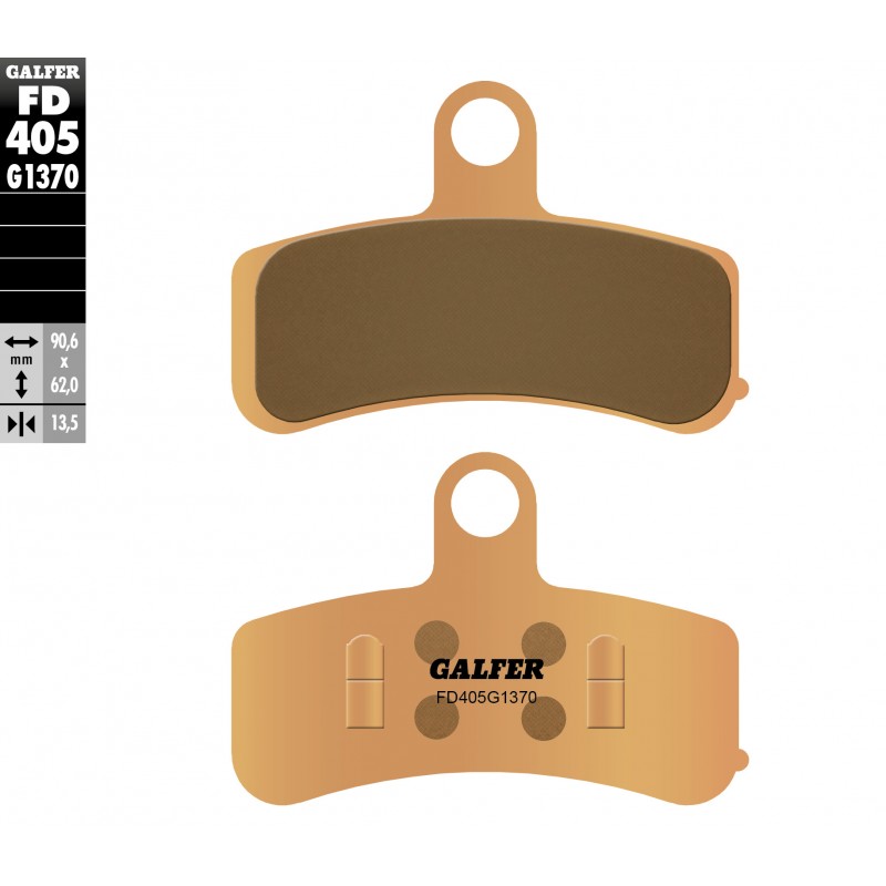 GALFER KLOCKI HAMULCOWE KH457 SPIEK METALICZNY (ZŁOTE) STREET HARLEY PRZÓD