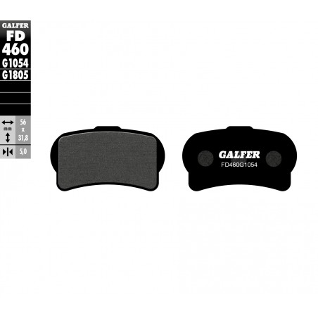 GALFER KLOCKI HAMULCOWE KH644 TRIAL, PRZÓD