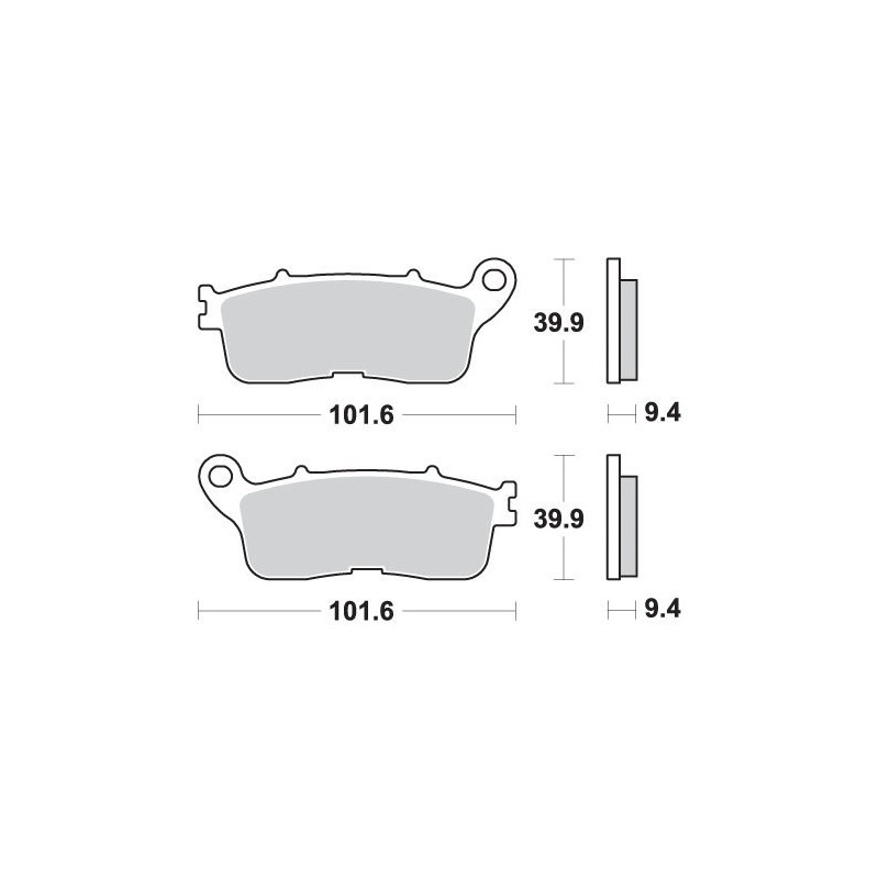 GALFER KLOCKI HAMULCOWE KH636 YAMAHA VFR 1200 '12-'18 SPIEK METALICZNY (ZŁOTE) TYŁ
