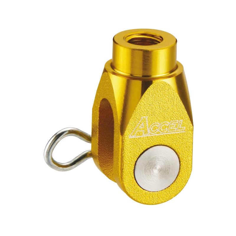 ACCEL KOŃCÓWKA OŚKI POMPY HAMULCOWEJ TYŁ KAWASAKI KX 250/450F '04-'12, SUZUKI RMZ 250 '04-'06 KOLOR ZŁOTY