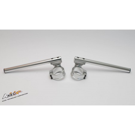 ACCEL KIEROWNICA DWUCZĘŚCIOWA REGULOWANA STREET CLIP-ON UCHWYT 54MM KOLOR SREBRNY - PROMOCJA