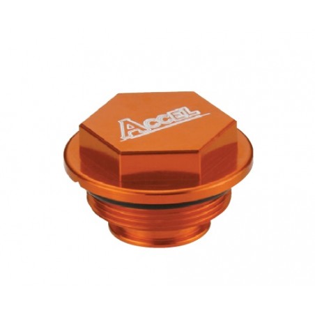 ACCEL POKRYWA POMPY HAMULCOWEJ TYŁ KTM BREMBO '04-'13 KOLOR POMARAŃCZOWY