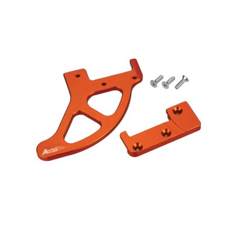 ACCEL OSŁONA ALUMINIOWA TYLNEJ TARCZY HAMULCOWEJ KTM SX/SXF '04-'18, EXC/EXCF '04-'19 KOLOR POMARAŃCZOWY