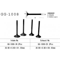 VESRAH ZAWÓR WYDECHOWY HONDA XL 500R/S '79-'85, FT 500 '82-'83 (PC07) (2 NA POJAZD) (OEM: 14721-429-000) (1SZT.)