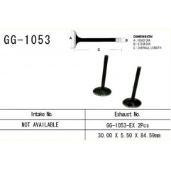 VESRAH ZAWÓR WYDECHOWY HONDA CRF 450R '08, CRF 450X '05-'17 (31,00X5,50X84,59) (OEM: 14721-KRN-670) (1SZT.)