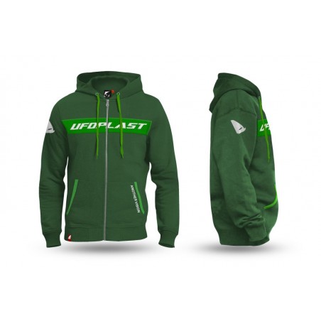 UFO BLUZA Z KAPTUREM KOLOR ZIELONY ROZMIAR L - 100% BAWEŁNY - UFO KOLEKCJA 2023