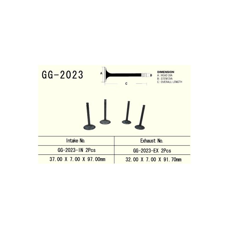 VESRAH ZAWÓR WYDECHOWY YAMAHA YFM 600 GRIZZLY '98-'01, XT 600 '87-'03, TT600 (2 NA POJAZD) (32,0X7,0X91,7 MM) (OEM:1VJ-12121-00)