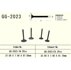 VESRAH ZAWÓR SSĄCY YAMAHA YFM 600 GRIZZLY '98-'01, XT600 '87-'03, TT600S/E/R/RE '83-'04 (2 NA POJAZD) (37,0X7,0X97,0 MM) (OEM:1V