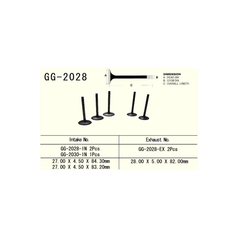 VESRAH ZAWÓR WYDECHOWY YAMAHA YZF 400/426 (2 NA POJAZD) (OEM: 5BE-12121-10) (1SZT.)