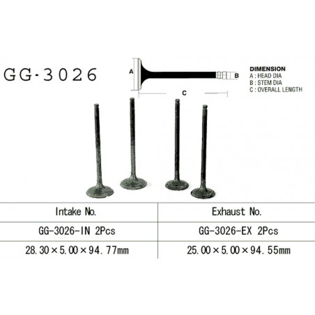 VESRAH ZAWÓR WYDECHOWY SUZUKI DR 250 S/SE '90-95' (OEM: 12912-15D01) (1SZT.)