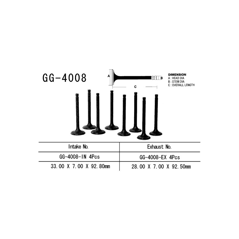 VESRAH ZAWÓR SSĄCY KAWASAKI KZ 650C/E/B/D '77-'80 (33,0 X 7,0 X 92,8 MM) (OEM: 12005-008) (1SZT.)