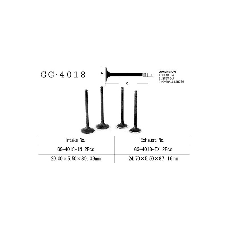 VESRAH ZAWÓR SSĄCY KAWASAKI KLR 250 '85-'05, EN 450/500, GPZ 500S, GPZ 900R, ER 5 '97-03' (OEM: 12004-1052,12004-1062) (1SZT.)
