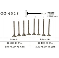 VESRAH ZAWÓR WYDECHOWY KAWASAKI EL 250 '88-91, EX 250 '88-07' (OEM: 12005-1091) (1SZT.)