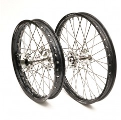 HAAN WHEELS KOMPLETNE KOŁO TYLNE REX 18 CALI 18-2,15 CZARNA FELGA/SREBRNA PIASTA 20MM DO BETA 250/300RR '13-'19