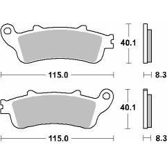 SBS PROMOCJA KLOCKI HAMULCOWE KH261 / KH281 STREET CERAMIC KOLOR CZARNY PASUJE DO: HONDA FES 250 FORESEIGHT, NSS 250 FORZA, FJS 