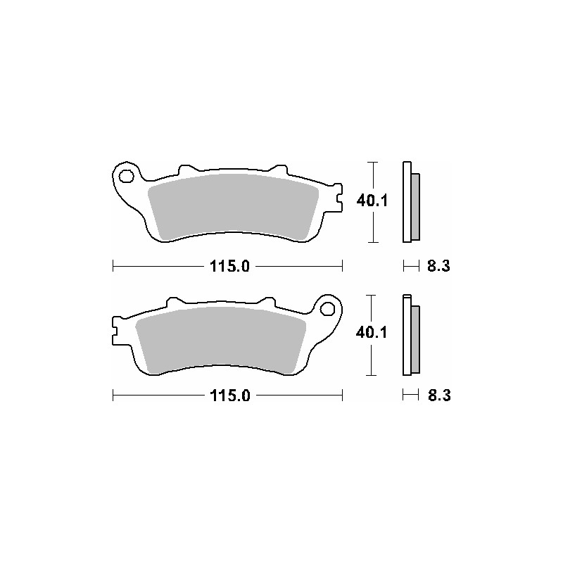 SBS PROMOCJA KLOCKI HAMULCOWE KH261 / KH281 STREET CERAMIC KOLOR CZARNY PASUJE DO: HONDA FES 250 FORESEIGHT, NSS 250 FORZA, FJS 