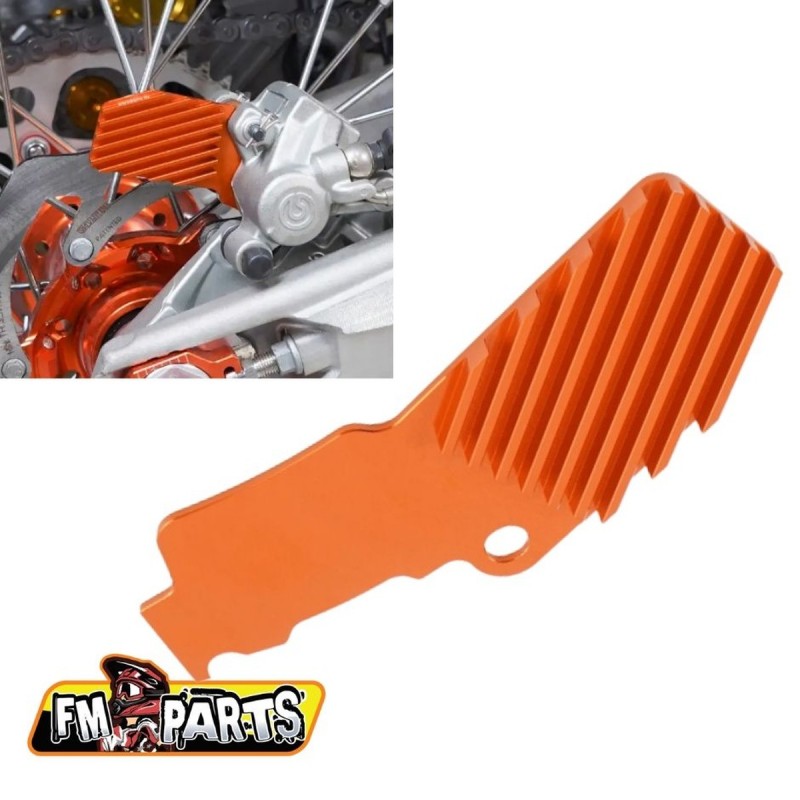 FM-PARTS RADIATOR (CHŁODNICA) TYLNEGO ZACISKU KTM '08-'22 HUSQVARNA '08-'22 KOLOR POMARAŃCZOWY