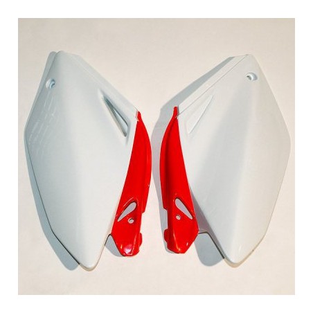 UFO BOCZKI TYLNE HONDA CRF 250R '04-'05 KOLOR OEM (BIAŁY/CZERWONY)