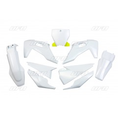 UFO KOMPLET PLASTIKÓW HUSQVARNA TC 125-250, FC 250-350-450 '19 KOLOR OEM (BIAŁY)