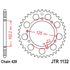 JT ZĘBATKA TYLNA 4406 59 APRILIA RX 50 FACTORY E4 2T LC '18 (JTR1132.59)* (ŁAŃC.420)