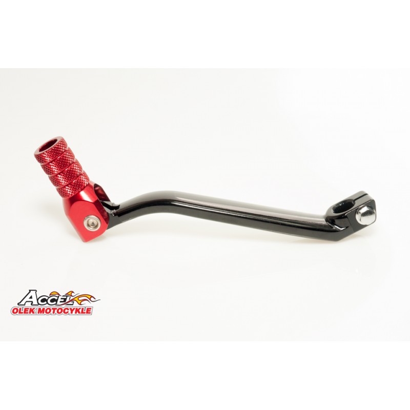 ACCEL DŹWIGNIA ZMIANY BIEGÓW HONDA CR 80/85 '96-'07 ALUMINIOWA KOLOR CZARNY, KOŃCÓWKA CZERWONA (24700-GBF-830)