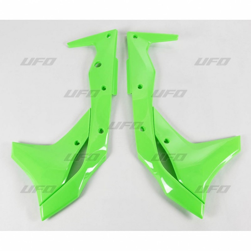 UFO OSŁONY CHŁODNICY KAWASAKI KXF 250 '17-'19 KOLOR ZIELONY FLUO