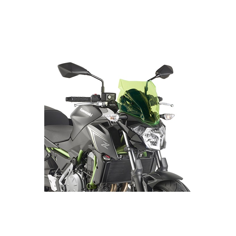 KAPPA SZYBA KAWASAKI Z 650 (17-20) 28 X 33 CM LIME Z PODŚWIETLANYMI KRAWĘDZIAMI Z MOCOWANIAMI