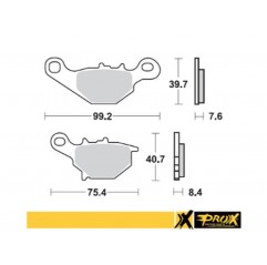 PROX 2022/12 KLOCKI HAMULCOWE KH230 SINTER KAWASAKI KMX 125 '99-'03, SUZUKI RM 80/85 '96-'04 PRZÓD (10 SZT.)