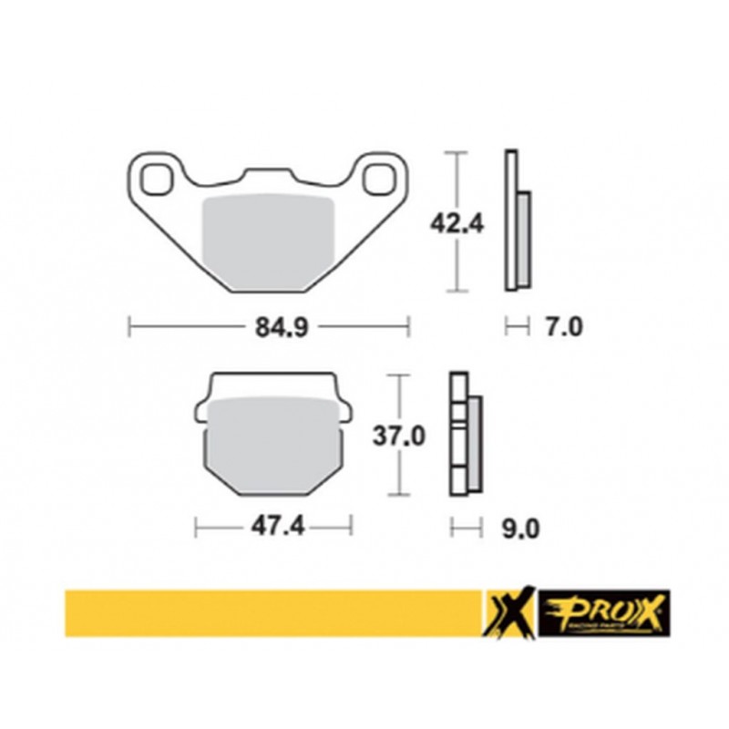 PROX 2022/12 KLOCKI HAMULCOWE KH83 KAWASAKI KX 80 '88-'96, KDX 125 '90-'94, KMX 125 '86-'98, SUZUKI RM 80 '86-'01, RM 85 '02-'04