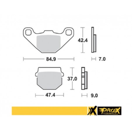 PROX 2022/12 KLOCKI HAMULCOWE KH83 KAWASAKI KX 80 '88-'96, KDX 125 '90-'94, KMX 125 '86-'98, SUZUKI RM 80 '86-'01, RM 85 '02-'04