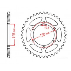 MTX PARTS 2023/03 ZĘBATKA TYLNA 504 42 KAWASAKI ER5 (97-06) (JTR486.42) (ŁAŃC. 520)