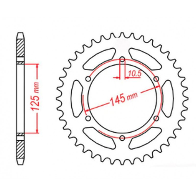 MTX PARTS 2023/03 ZĘBATKA TYLNA 866 46 YAMAHA XTZ 750 89-98 (3LD) (JTR855.46) (ŁAŃC. 520)