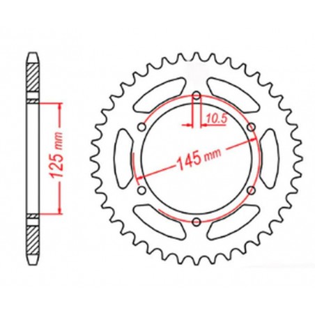 MTX PARTS 2023/03 ZĘBATKA TYLNA 866 48 YAMAHA XJ 600 DIVERSION 95-03 (JTR855.48) (ŁAŃC. 520)