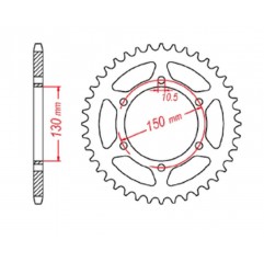 MTX PARTS 2023/03 ZĘBATKA TYLNA 236 46 HONDA NX 650 '95-'01, YAMAHA XJ 6 '09-'15 (JTR305.46)* (ŁAŃC. 520) - PATRZ RÓWNIEŻ 430946