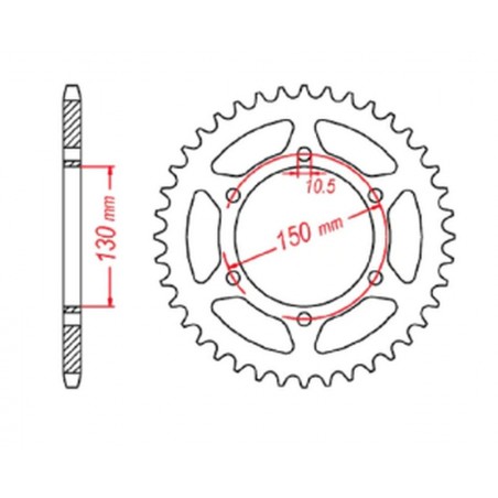 MTX PARTS 2023/03 ZĘBATKA TYLNA 236 46 HONDA NX 650 '95-'01, YAMAHA XJ 6 '09-'15 (JTR305.46)* (ŁAŃC. 520) - PATRZ RÓWNIEŻ 430946