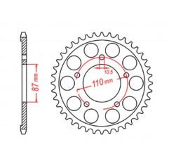 MTX PARTS 2023/03 ZĘBATKA TYLNA 828 44 SUZUKI SV 650 99-13 (JTR807.44) (ŁAŃC. 525)