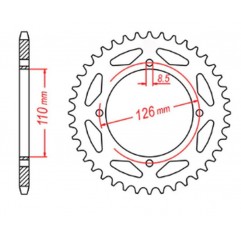 MTX PARTS 2023/03 ZĘBATKA TYLNA 4418 47 KAWASAKI KX 65 '02-'20 (JTR1465.47) (ŁAŃC. 420)