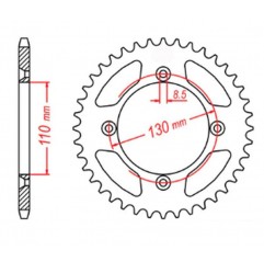 MTX PARTS 2023/03 ZĘBATKA TYLNA 4306 50 HONDA CR 80/85 '85-'07 (JTR215.50) (ŁAŃC. 420)