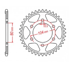 MTX PARTS 2023/03 ZĘBATKA TYLNA 4359 41 KAWASAKI ZX 9R '02-'03, ZX 10 '08-'14, Z1000 SX '11-'15 (JTR1489.41) (ŁAŃC. 525)