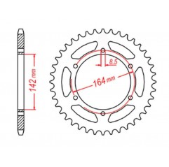 MTX PARTS 2023/03 ZĘBATKA TYLNA 4589 44 HYOSUNG GT 650 '04-'15 (JTR1074.44) (ŁAŃC. 525)