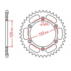 MTX PARTS 2023/03 ZĘBATKA TYLNA 4547 54 HONDA XR 125L '03-'07 (JD19) (JTR1258.54) (ŁAŃC. 428)