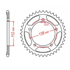 MTX PARTS 2023/03 ZĘBATKA TYLNA 408 43 HONDA CBR 600F '91-'96, CBF 1000 '06-'10 (SC58) (JTR302.43) (ŁAŃC. 530)