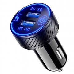 BIKETEC UNIWERSALNA ŁADOWARKA PODWÓJNA USB QC 3.0 - 36 W QUICK CHARGE DO GNIAZDA ZAPALNICZKI