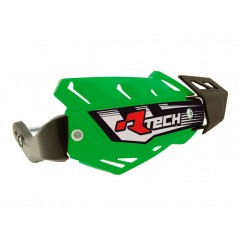 RACETECH OSŁONY RĄK (HANDBARY) FLX ATV/QUAD KOLOR ZIELONY (Z 3 RODZAJAMI MOCOWAŃ DO KIEROWNICY)