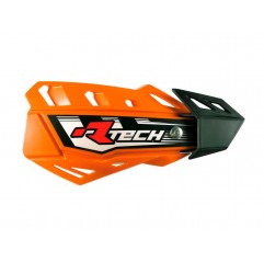 RACETECH OSŁONY RĄK (HANDBARY) FLX CROSS/ENDURO KOLOR POMARAŃCZOWY (Z 2 RODZAJAMI MOCOWAŃ DO KIEROWNICY ORAZ MANETEK)