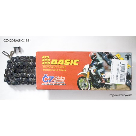 CZ ŁAŃCUCH NAPĘDOWY 420 BASIC (420S) (136 OGNIW) (19,0 KN) + ZAPINKA