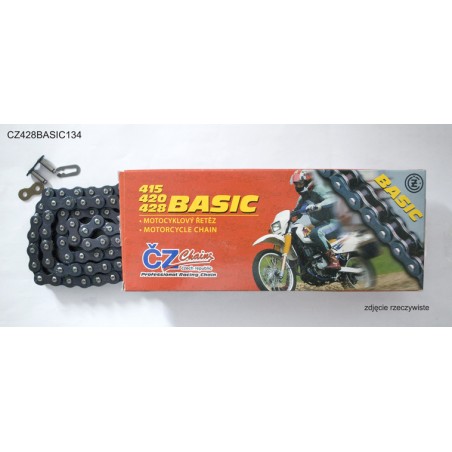 CZ ŁAŃCUCH NAPĘDOWY 428 BASIC (428S) (128 OGNIW) (19,2 KN) + ZAPINKA